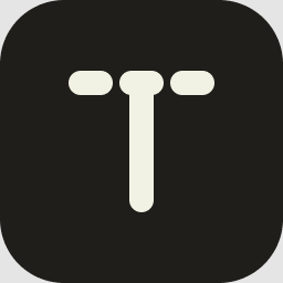 Icon variant V1 — the crossbar carries the rhythm